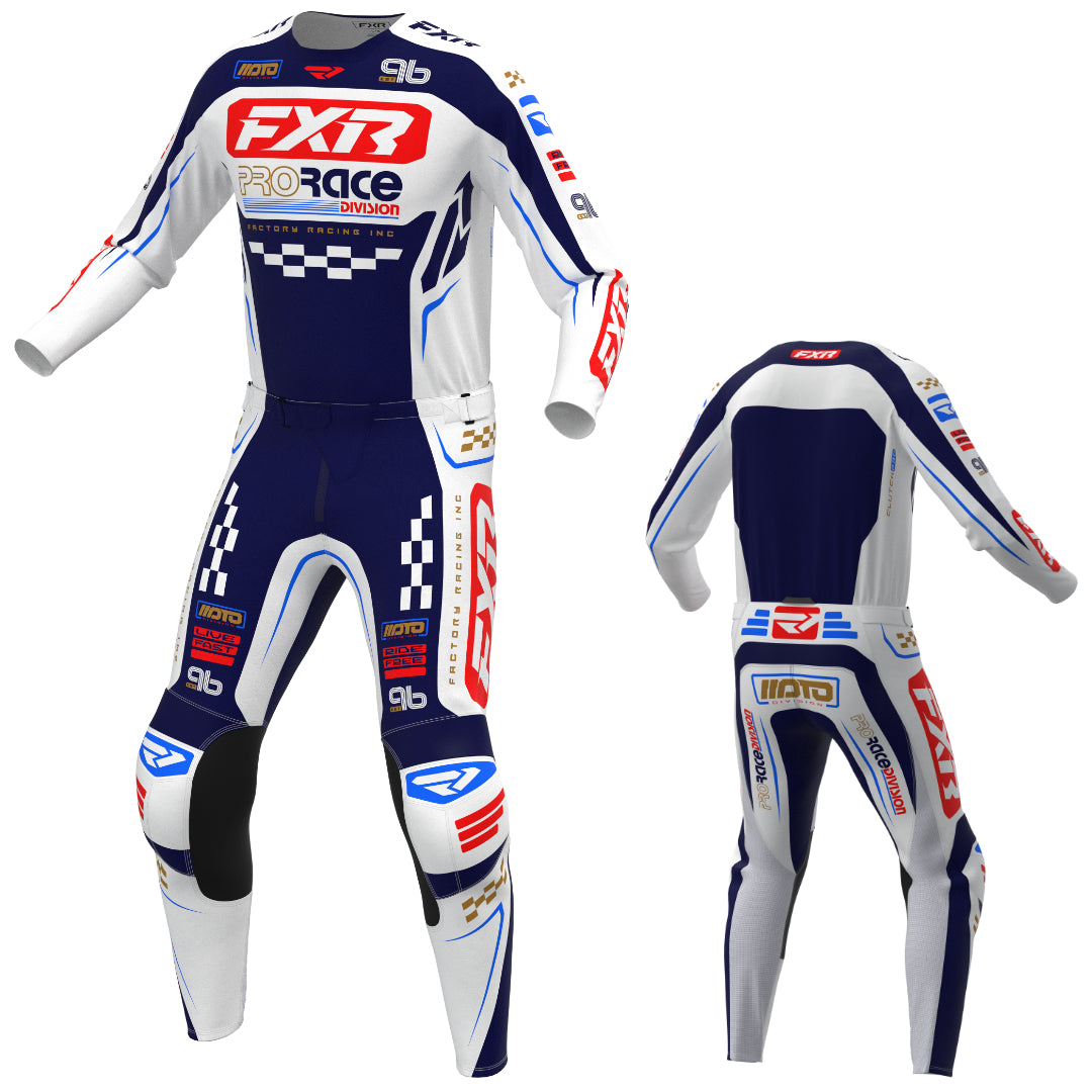 FXR YOUTH Clutch 2027 MX Kit Combo Navy/Red/White