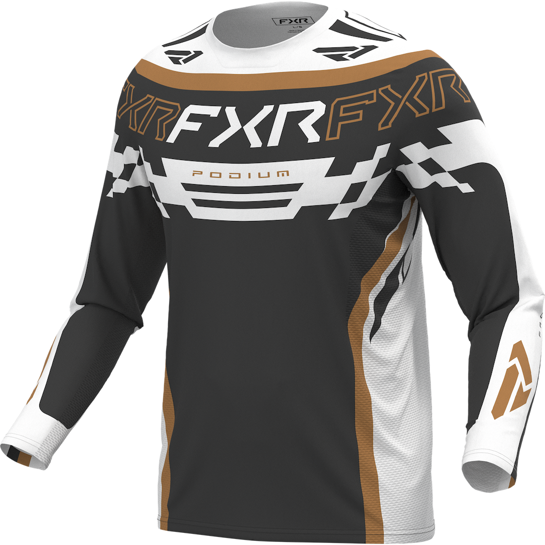 FXR YOUTH Podium MX Jersey 2027 Asphalt/White/Gum
