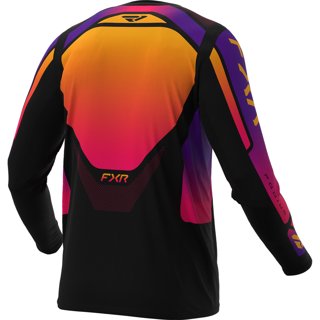 FXR YOUTH Podium MX Jersey 2027 Black/Purple/Tang