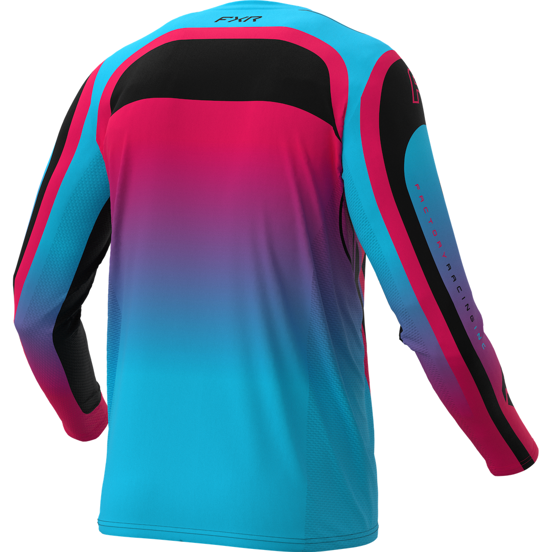 FXR YOUTH Podium MX Jersey 2027 Black/Razz/Sky