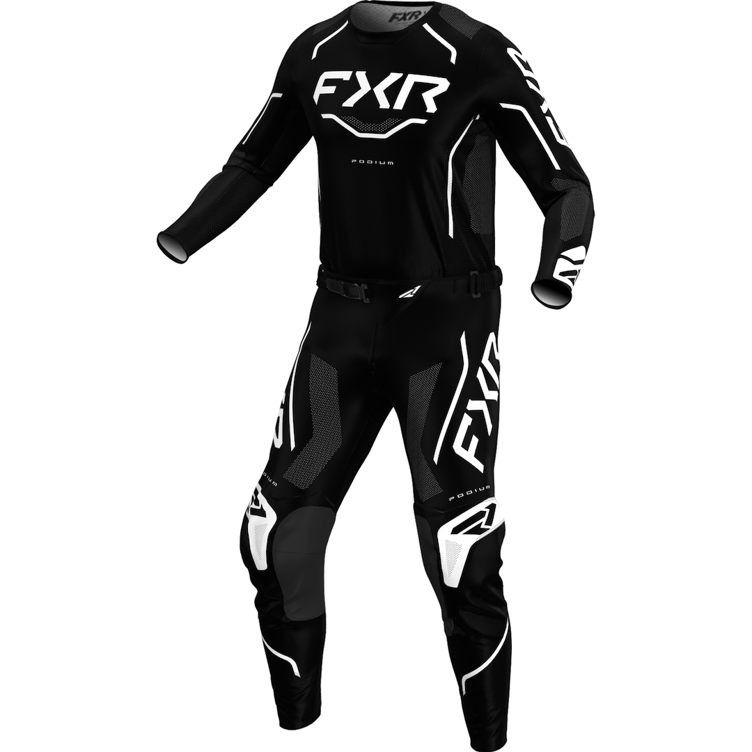 FXR YOUTH Podium Relay 2026 MX Kit Combo Black/White