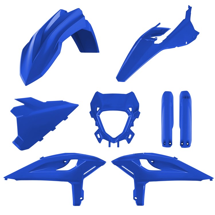 Polisport Plastic Kit BETA 125-480RR/X-PRO 25-26 Blue Inc Fork Guards