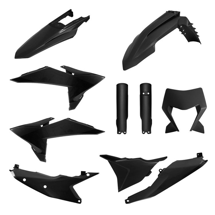 Polisport Plastic Kit KTM EXC/EXC-F 2026 Enduro With Headlight Mask Black
