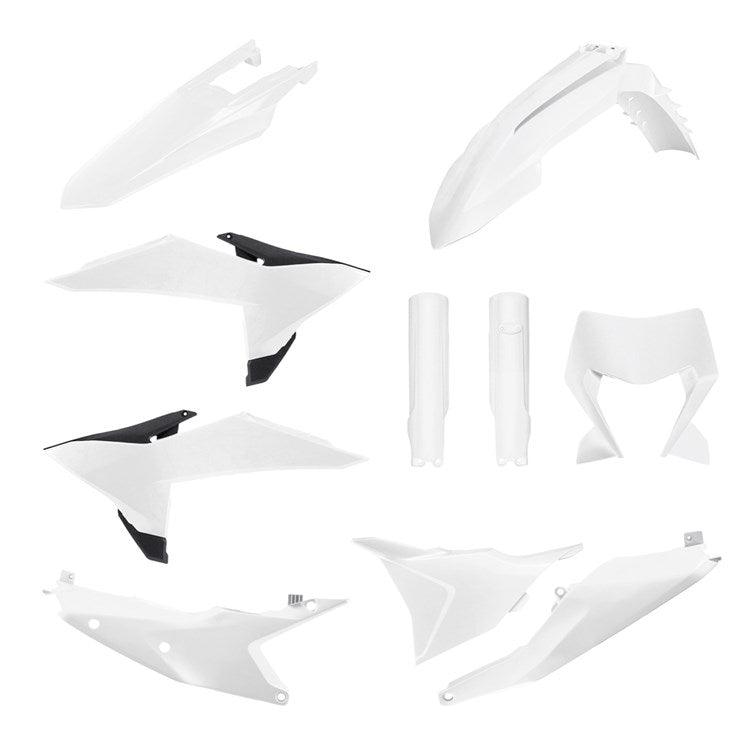 Polisport Plastic Kit KTM EXC/EXC-F 2026 Enduro With Headlight Mask White