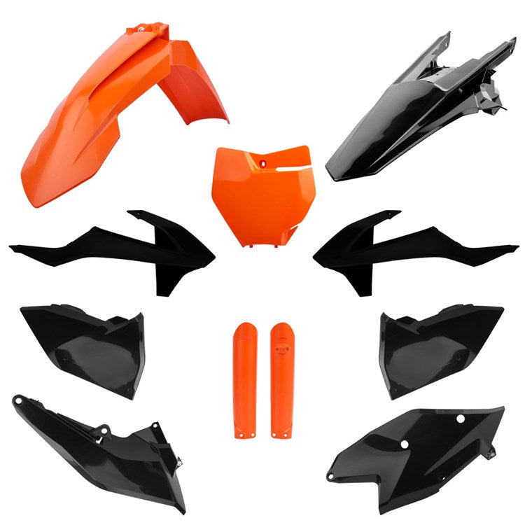 Polisport Plastic Kit KTM SX/SX-F/XC/XC-F 16-18, SX250 17-18 Orange/Black Inc Fork Guards
