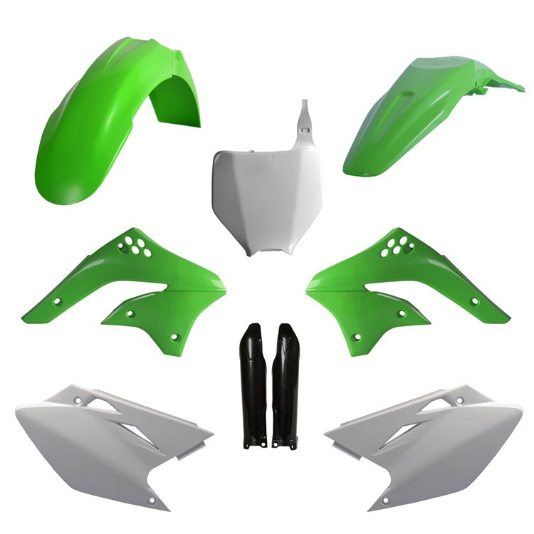 Polisport Plastic Kit KAWASAKI KX450F 06-08 Green/White