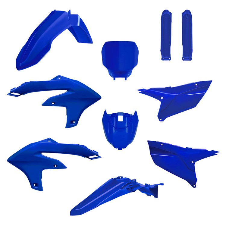 Polisport Plastic Kit YAMAHA YZ250F 24-26, YZ450F 23-25, YZ250FX 25-26, YZ450FX 24-25 Inc Fork Guards Blue OEM 26