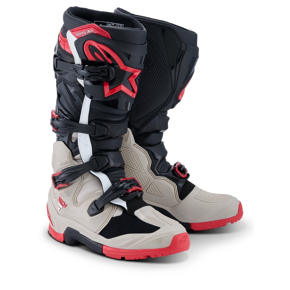 Alpinestars Tech 7 Enduro Boots Black/Light Grey/Bright Red