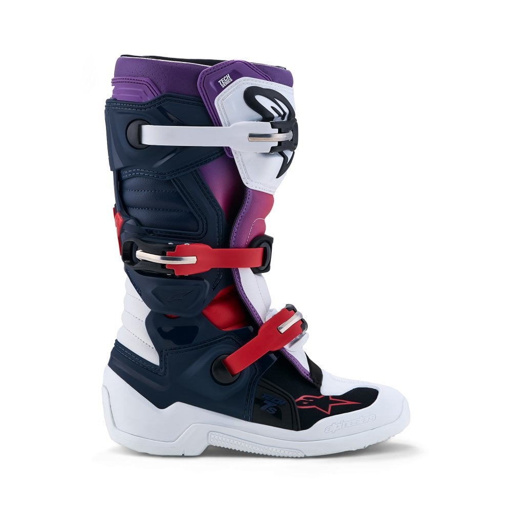 Alpinestars Tech 7s YOUTH Motocross Boots Dark Blue/White/Black