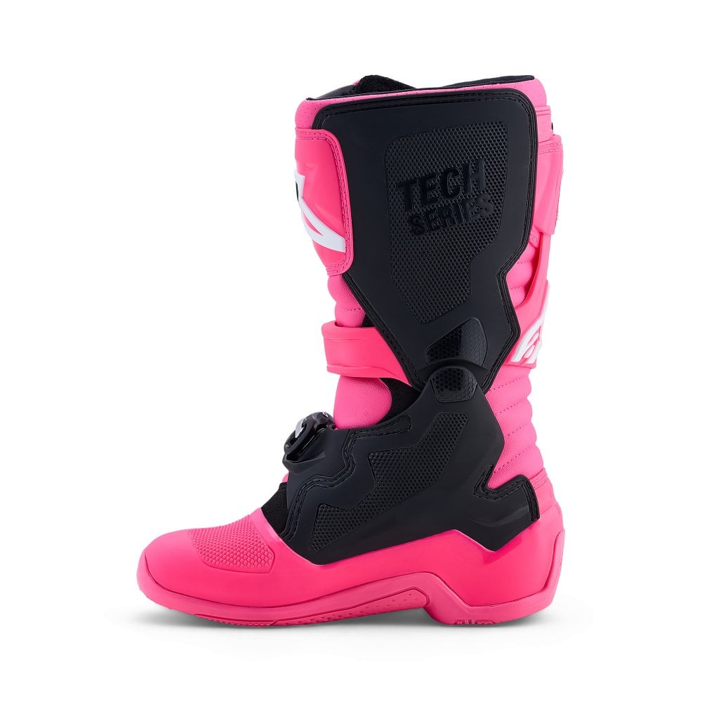 Alpinestars Tech 7s YOUTH Motocross Boots Pink Fluo/Black/White