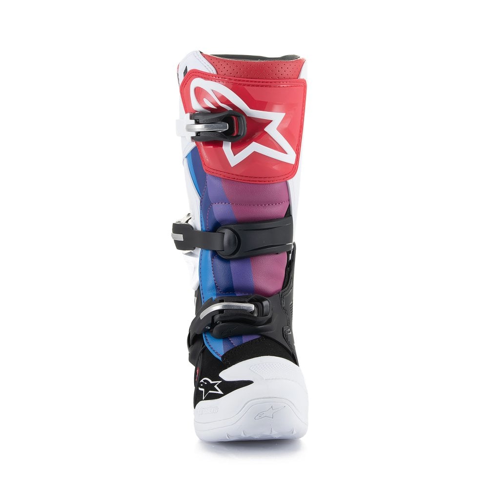 Alpinestars Tech 7s YOUTH Motocross Boots White/Black/Rainbow