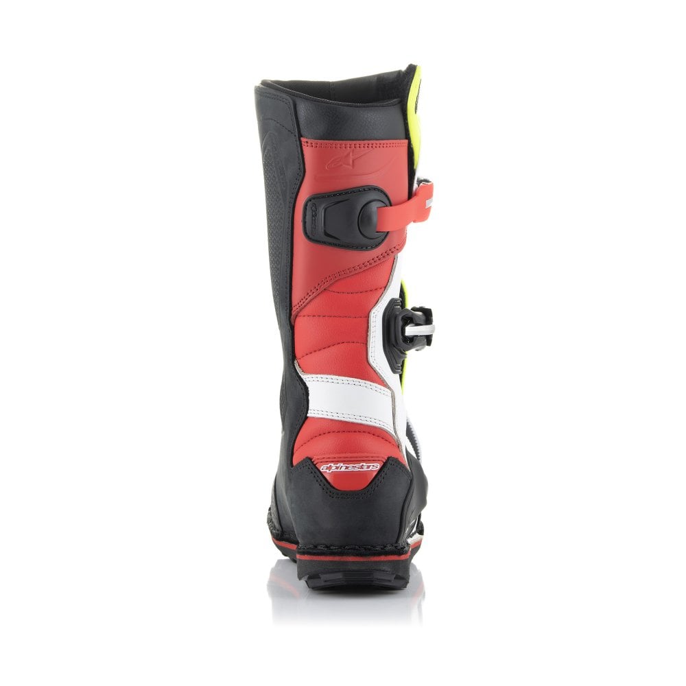 Alpinestars Tech-T Trials Boots White/Red/Yellow Fluo/Black
