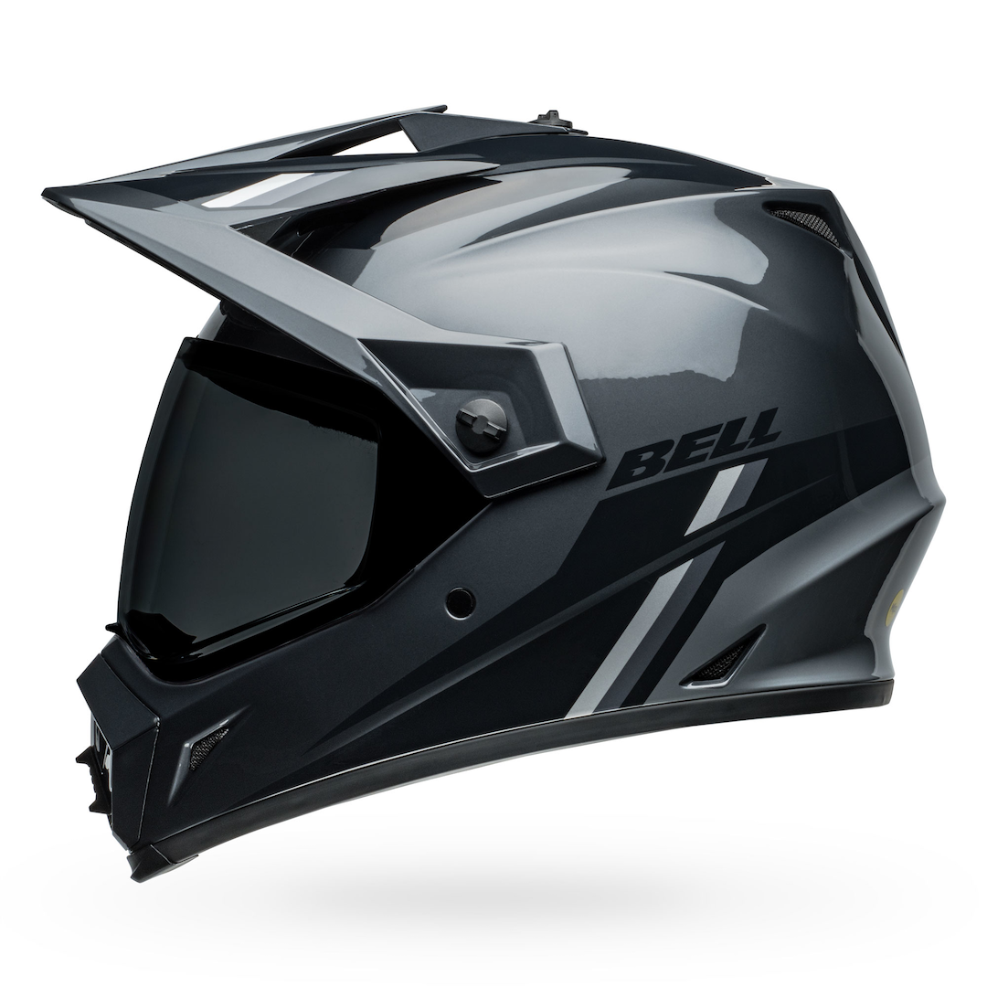 Bell MX-9 Adventure MIPS Alpine ECE 22.06 Helmet Charcoal/Silver - Clear Visor