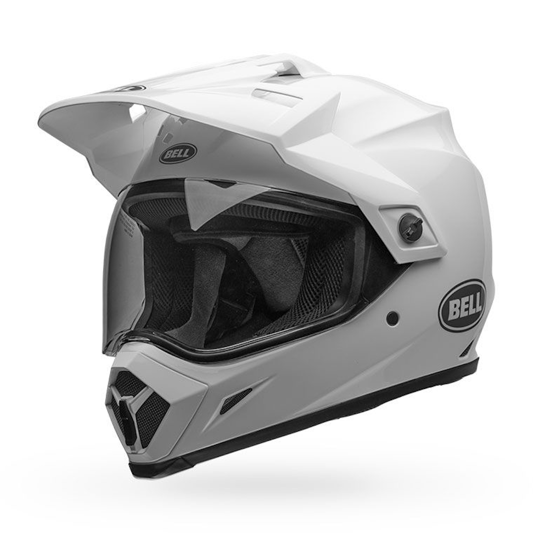 Bell MX-9 Adventure MIPS Solid ECE Helmet White - Clear Visor