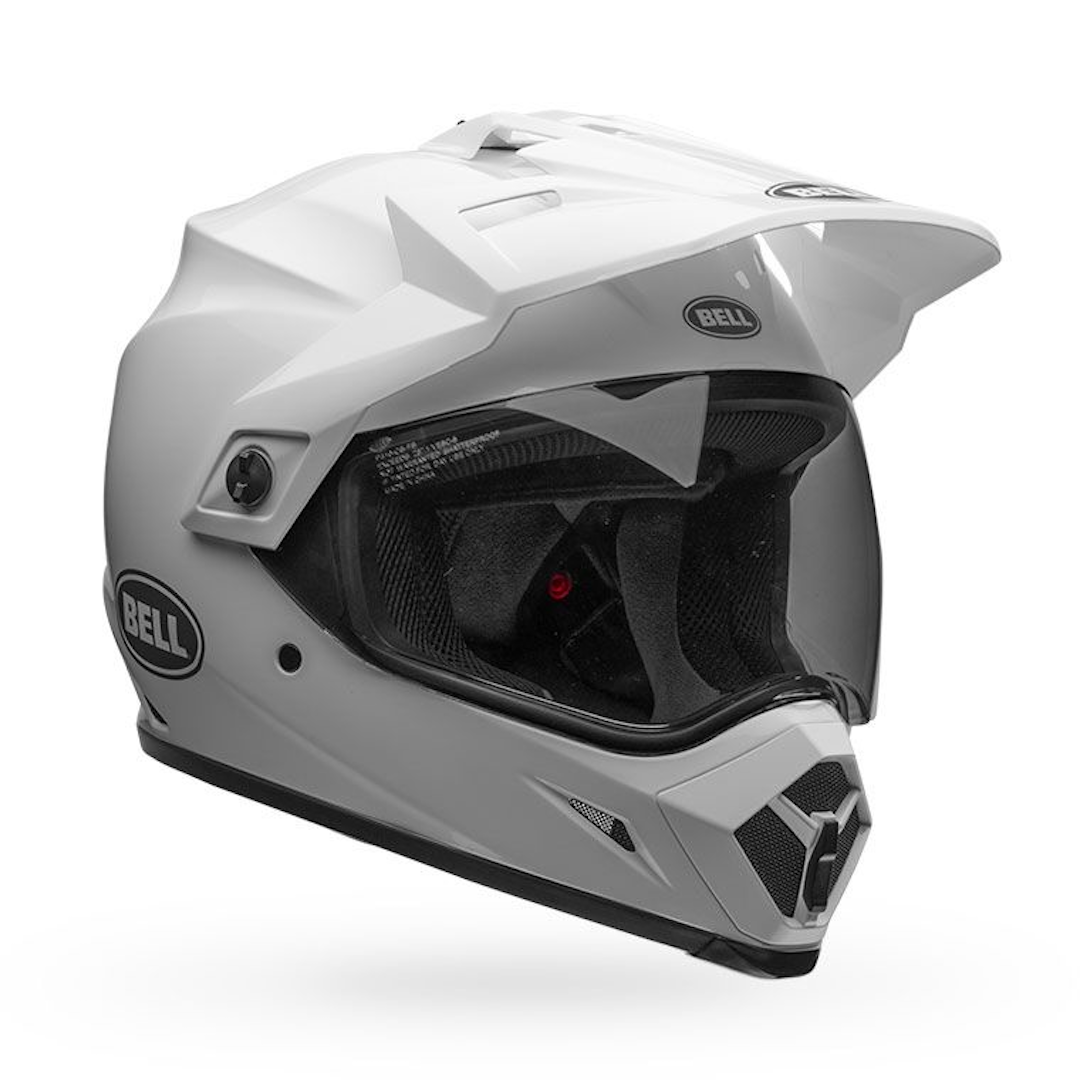 Bell MX-9 Adventure MIPS Solid ECE Helmet White - Clear Visor
