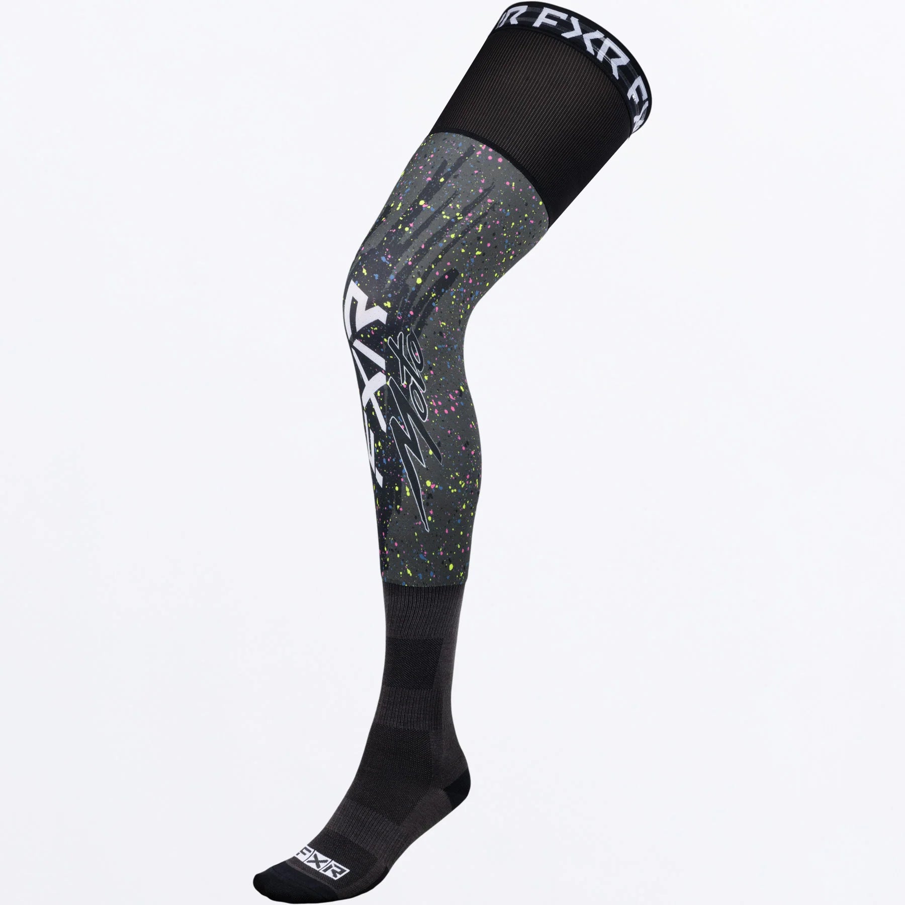 FXR Knee Brace MX Riding Sock Splatter