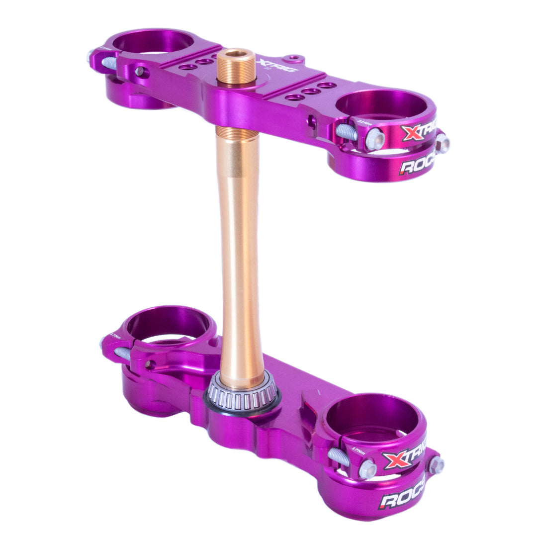 Xtrig Rocs Tech Triple Clamps Purple Yamaha YZF250 24-/YZF450 23-24 (OS 22mm)
