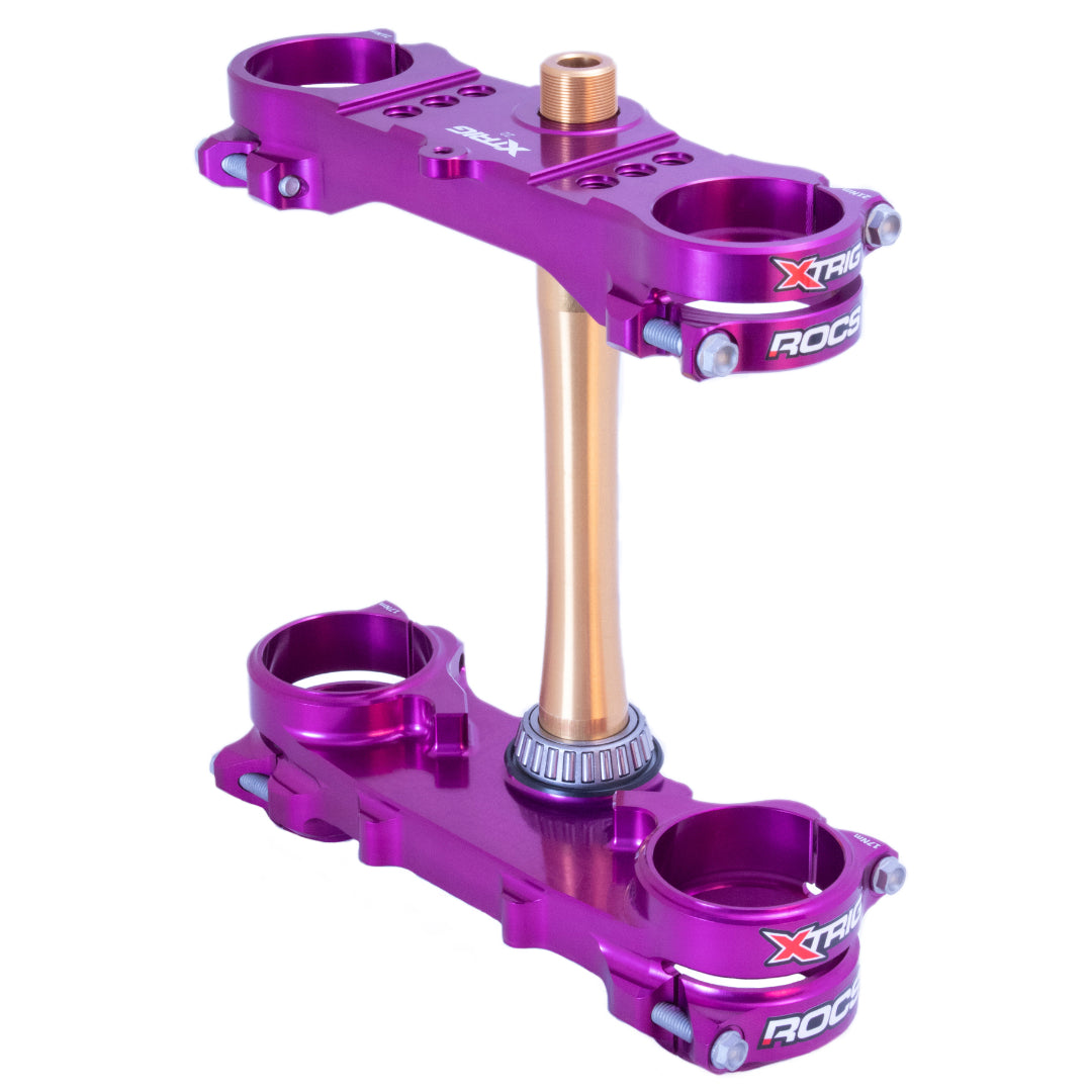 Xtrig Rocs Tech Triple Clamps Purple Yamaha YZF250 24-/YZF450 23-24 (OS 22mm)