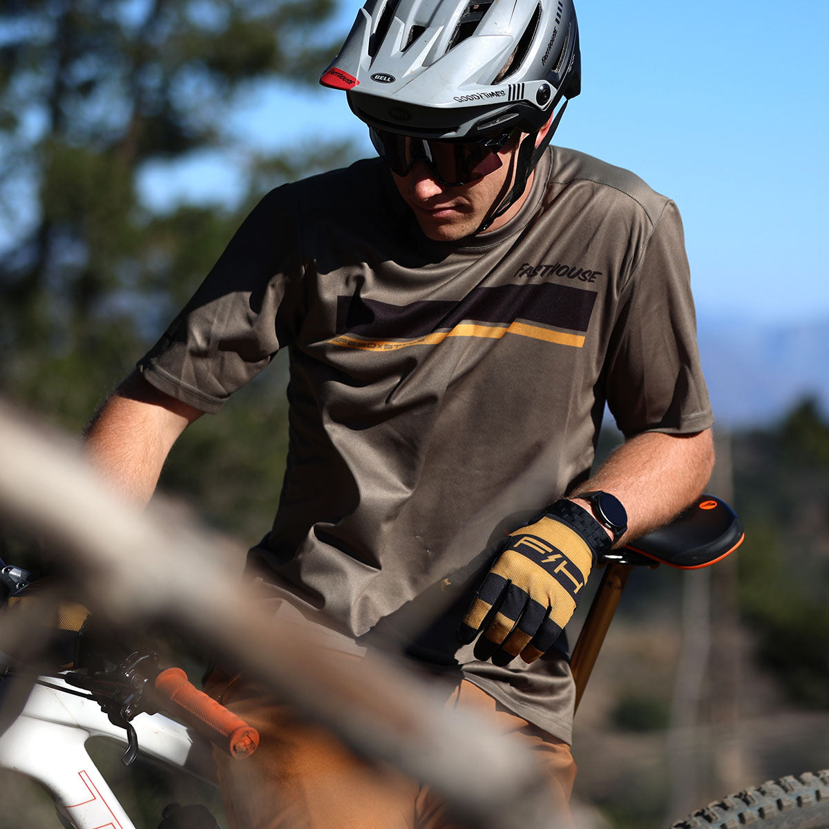 Fasthouse Impakt Cosmos Short Sleeve MTB Jersey - Olive
