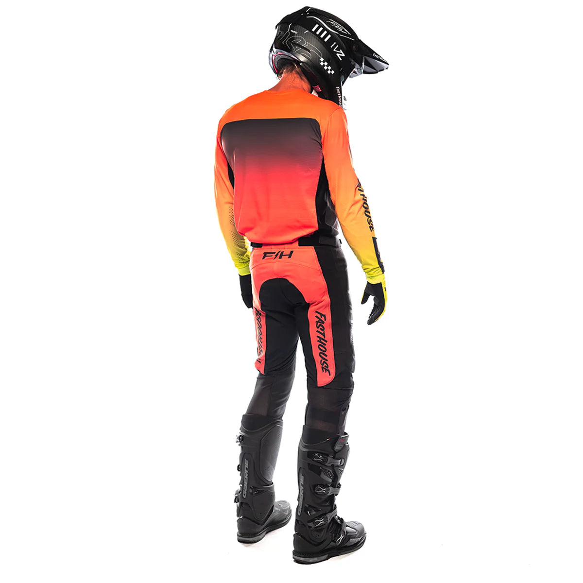 Fasthouse Helix Circuit LS MX Jersey Hyper Coral/Black