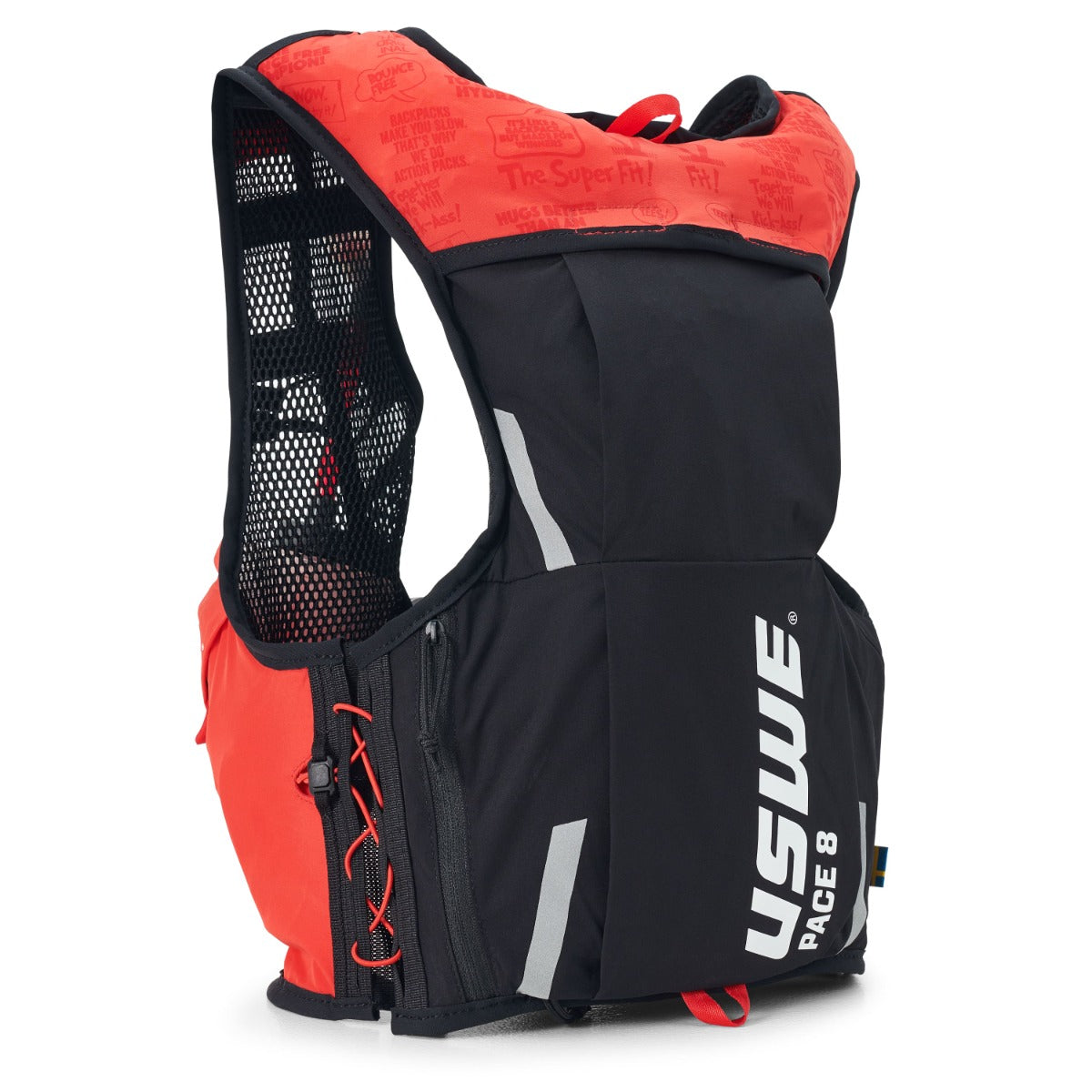 USWE Pace 8L Trail Running Vest - Red/Black