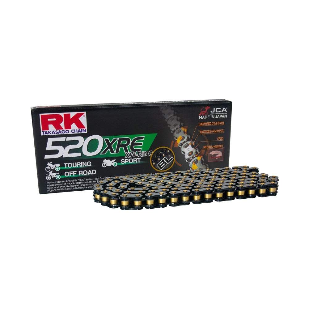 RK 520 BL XRE Black Scale XW-Ring Chain 118 Links