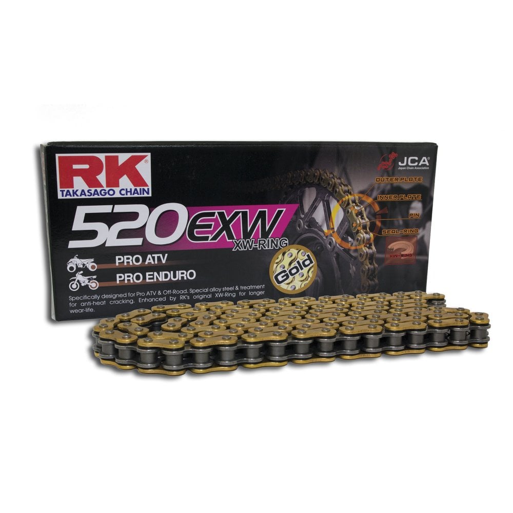 RK 520 EXW Gold XW-Ring Chain 118 Links