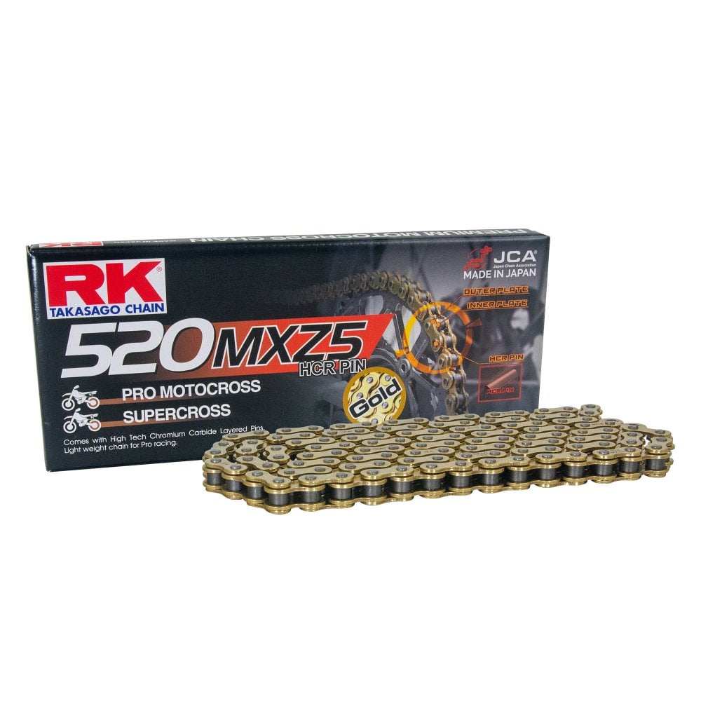 RK 520 MXZ5 Gold Pro MX Chain 118 Links