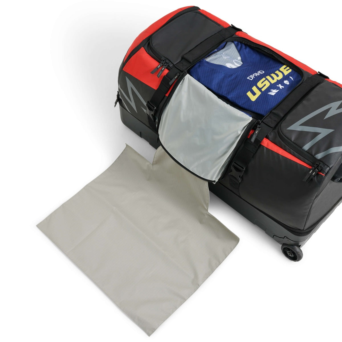 USWE Buddy 150L Athlete Gear Trolley Bag - Black/Red