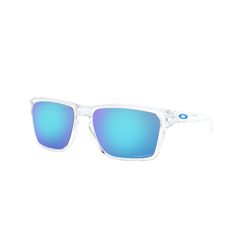 Oakley Sylas Sunglasses (Polished Clear) Prizm Sapphire Lens