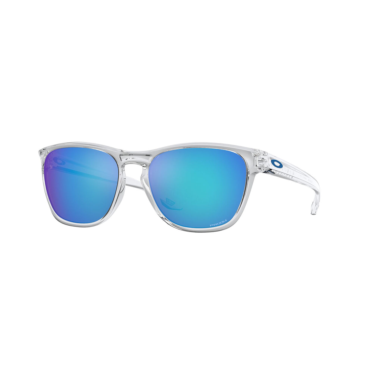 Oakley Manorburn Sunglasses Adult (Polished Clear) Prizm Sapphire Lens