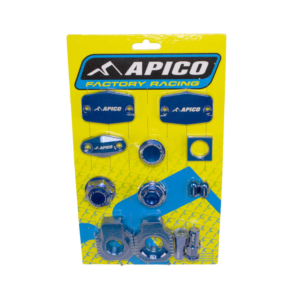 Apico Factory Bling Pack Pack GAS/HQV EC250-300/EC250F-350F 21-23, TE/FE125-501 22-23 (Braktec) Blue