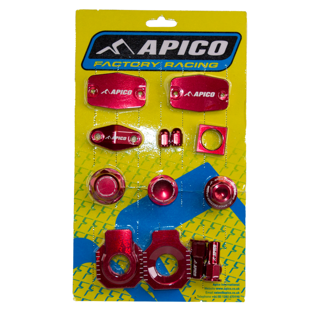 Apico Factory Bling Pack Pack GAS/HQV EC250-300/EC250F-350F 21-23, TE/FE125-501 22-23 (Braktec) Red