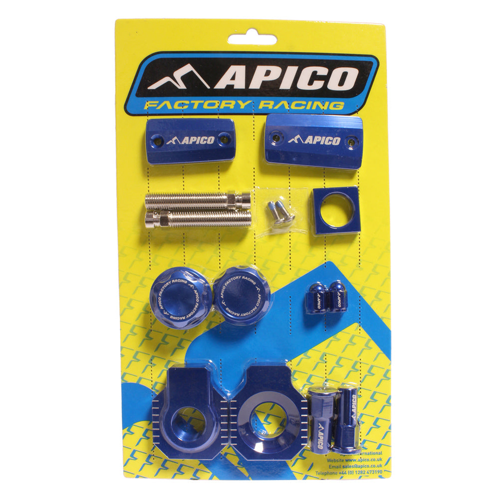 Apico Factory Bling Pack Pack HUSQVARNA TC/FC125-450 2018, TX/FX300-450 18-21 (Magura BRAKE) Blue
