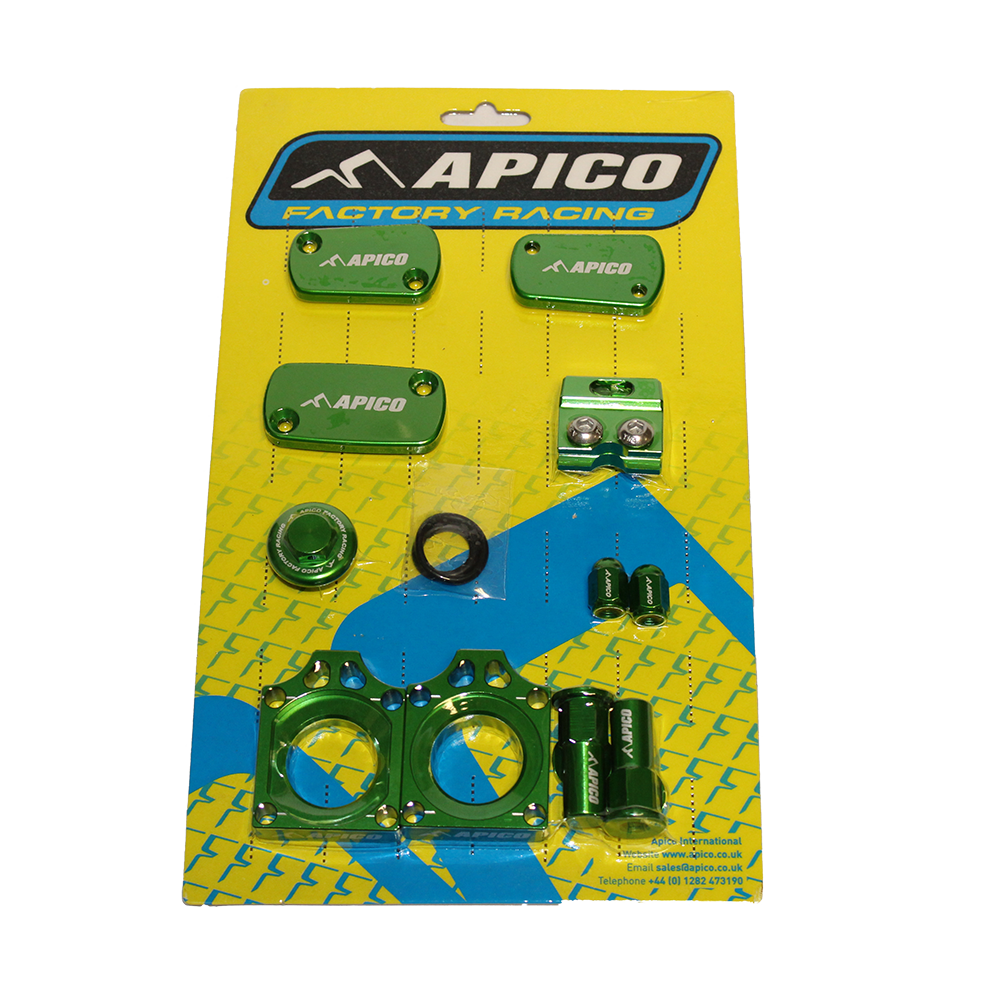 Apico Factory Bling Pack Pack KAWASAKI KX250F 21-23, KX450F 19-23, KX250XC/450XC 21-23 Green