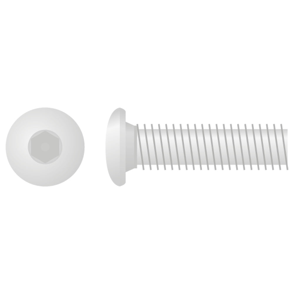 Apico Button Head Allen Bolt M8X1.25X30 10mm 10pk