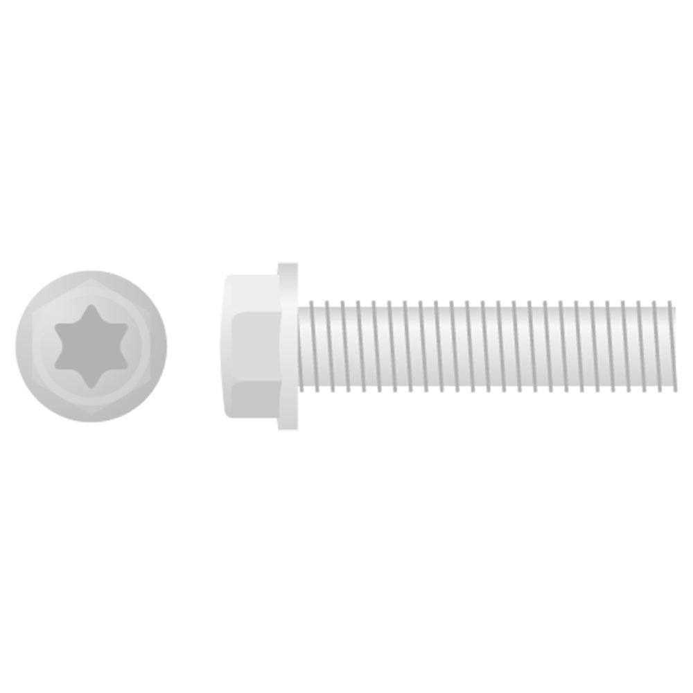 Apico Euro Style Flange Bolt M6X30 10pk