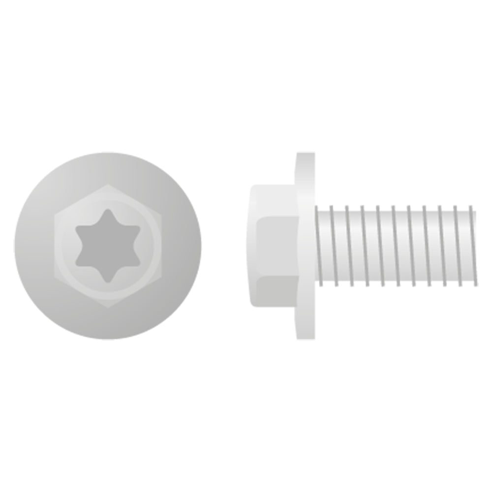 Apico Euro Style Large Flange Bolt M6X12 10pk