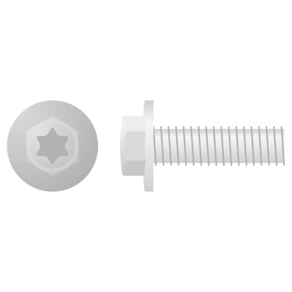 Apico Euro Style Large Flange Bolt M6X20 10pk