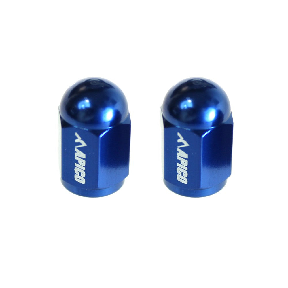 Apico Valve Cap CNC Aluminium 2pk Blue