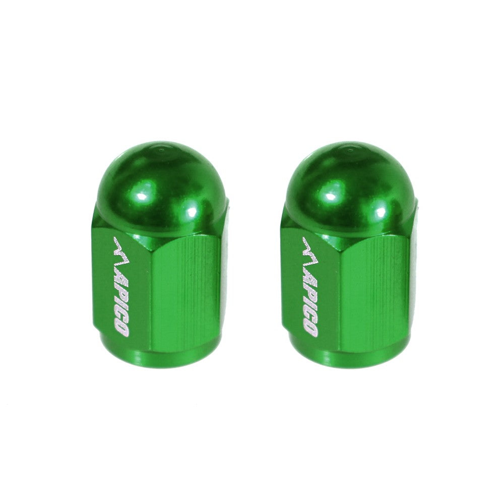 Apico Valve Cap CNC Aluminium 2pk Green