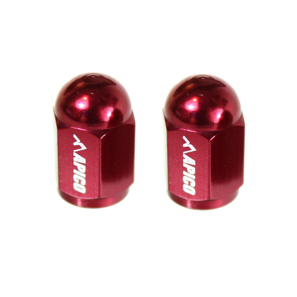 Apico Valve Cap CNC Aluminium 2pk Red