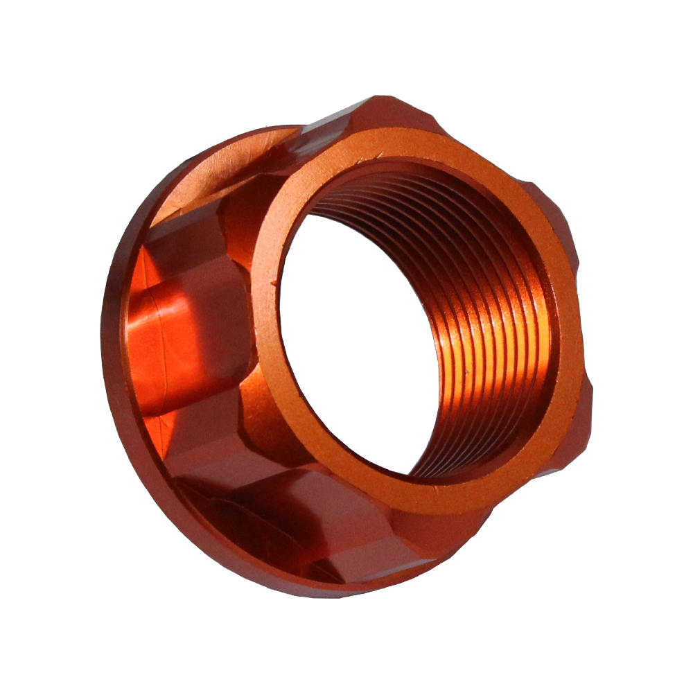 Apico Axle Nut Rear M25 X 1.5 KTM/HQV/GAS SX/SX-F125-450 13-22, TC/FC125-450 17-22, MC/MC-F 21-23 Orange