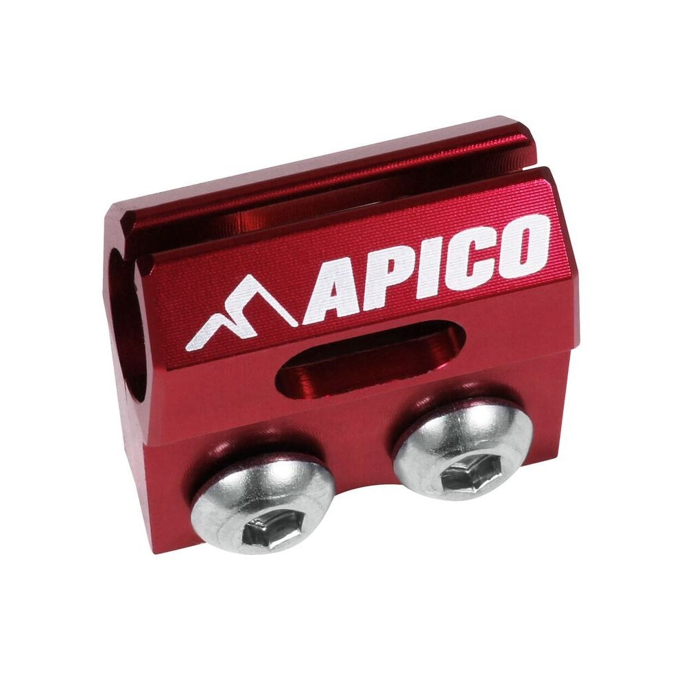 Apico Brake Hose Clamp HON/YAM CR125-250 04-07, CRF250/450R/X/RX 04-23, YZ65-250, YZ250F 09-23, YZ450F 09-22 RD