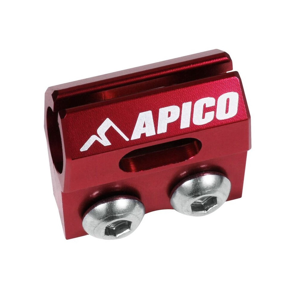Apico Brake Hose Clamp KAWASAKI/SUZUKI KX/KXF >2023, RM/RM-Z >2023 Red