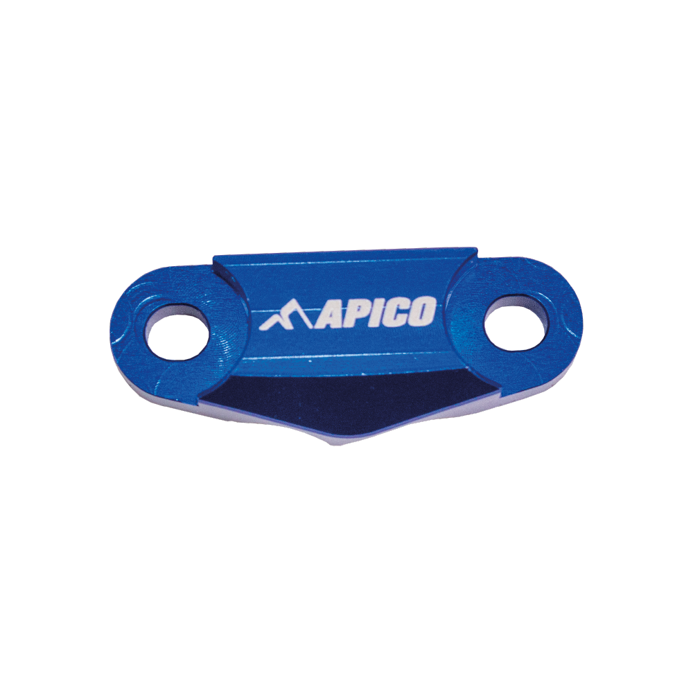 Apico Brake Hose Clamp YAMAHA WR250F 20-23, WR450F 19-23 Blue