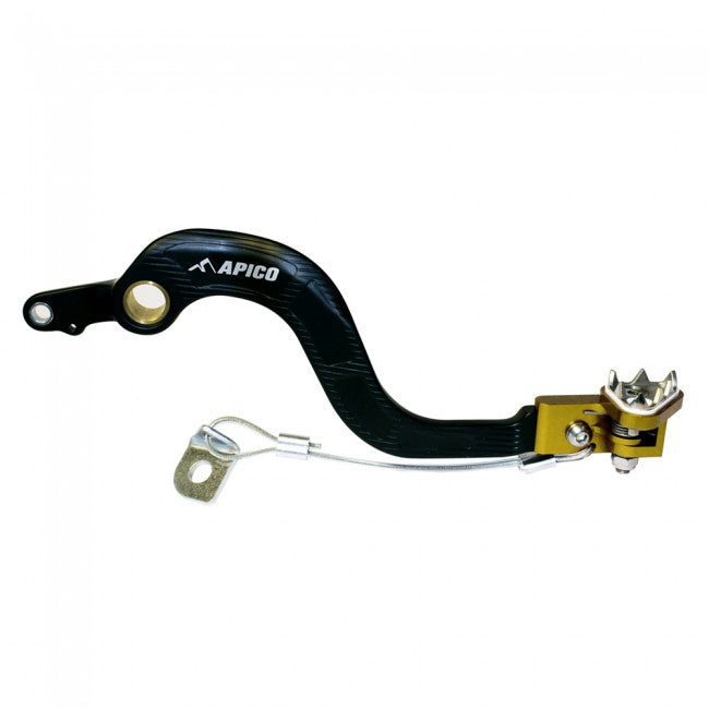 Apico Brake Pedal Forged SUZUKI RM85 02-23 Black/Yellow