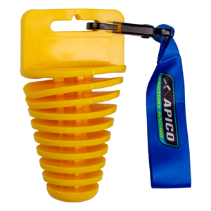 Apico Exhaust Plug Bung 4-STROKE With Lanyard YELLOW