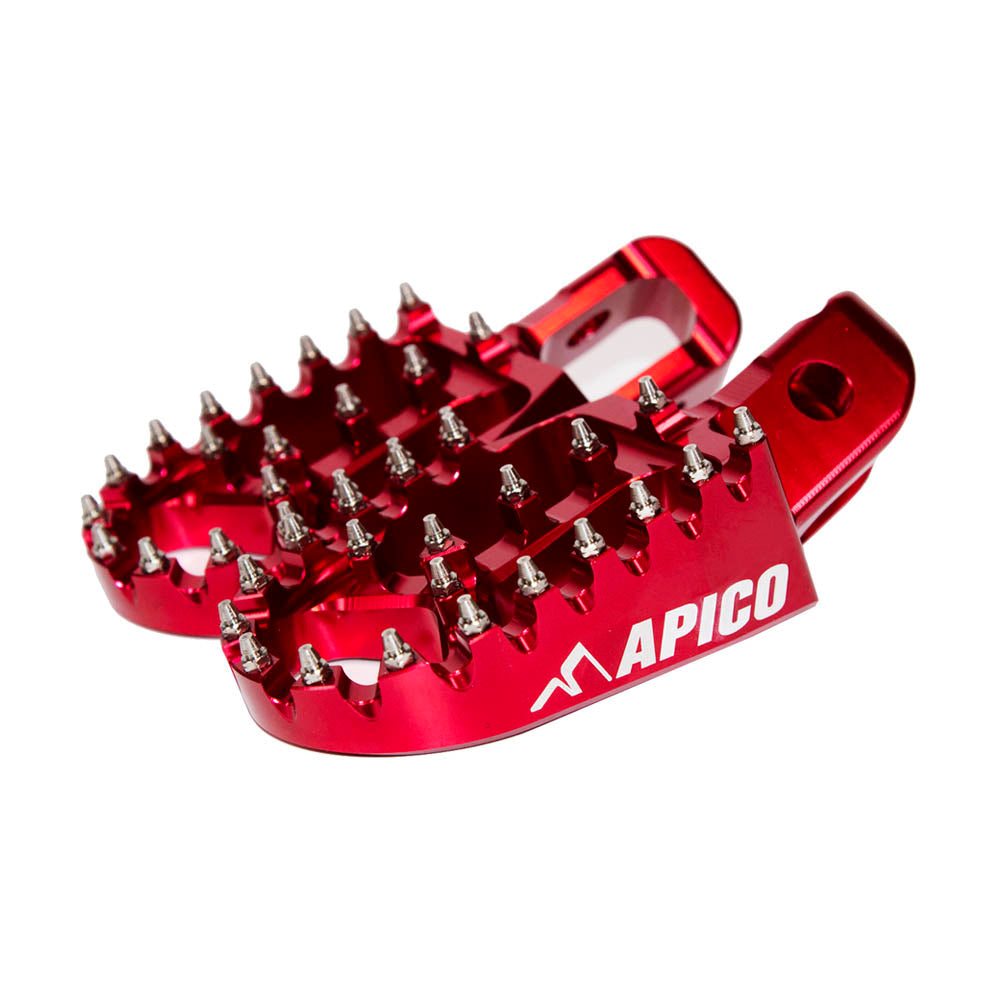 Apico Extreme Foot Pegs BETA RR 125-300 2T 20-23, 350-480 4T 20-23 Red