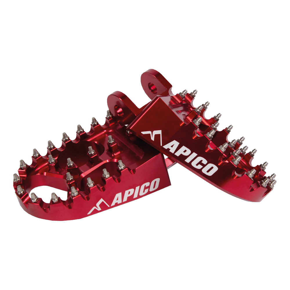 Apico Extreme Foot Pegs HONDA CR80/85 96-07, XR400-650 96-21 Red